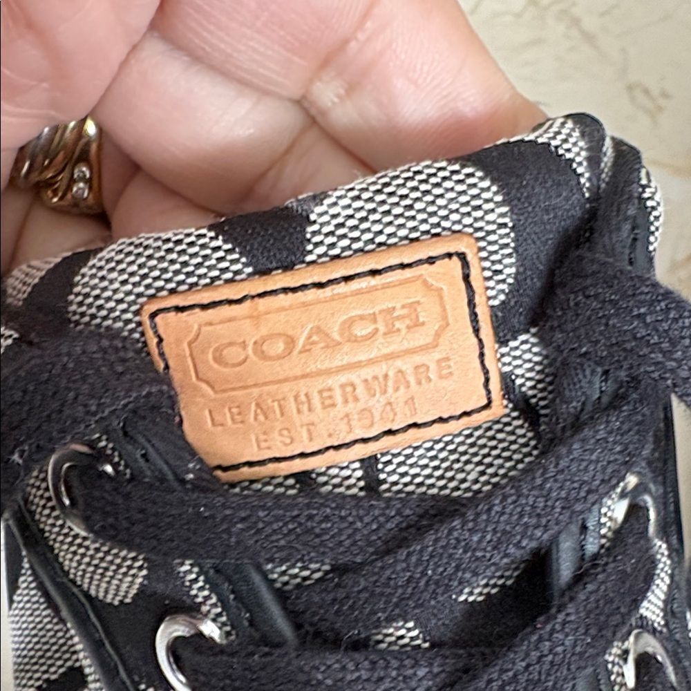 Coach Barrett Signature C Jacquard & Leather Sneakers - size 9B - Picture 10 of 12